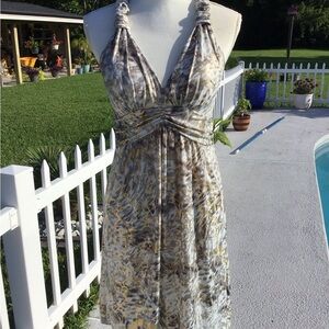 Animal Print Halter Dress